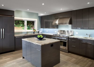 dark cabinet modern kitchen renovation vancouver bc
