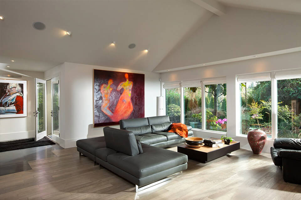 Large Living Room Custom Home